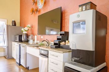 Complimentary starbucks coffee bar